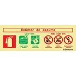 Sinalux PVC FL/1F - Pictog.+Inf.de Uso Extint.Espuma