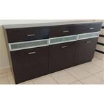 Aparador 3g3p Melamina Wengue 1530x400x840 Sem marca