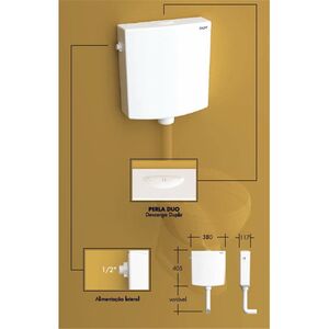 Autoclismo C/mec Desc Abs Perla Duo Bco - Syon SYON