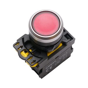 Botão De Pressão Luminoso Vermelho 1nf 24v A5-01d-24 GEWEST