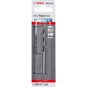 Broca Hss Pointteq, Din 338, 4,5 Mm 2608577163 BOSCH
