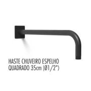 Chuveiro Haste C/espelho Quadr 35 Preto - Afj AFJ