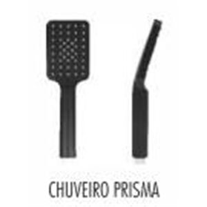 Chuveiro Quadrado Prisma Preto - Afj AFJ