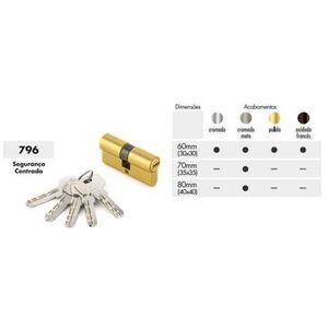 Cilindro 60 30+30 Segur Lat Crom Bl1 - Teicocil TEICOCIL