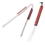 Cj Churrasco Pinça+garfo Inox/mad 82662-ldk Garde LDK GARDEN