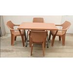 Cj Mesa Plast/met Rattan+4 Cad 120x70 Teka - Flora FLORA