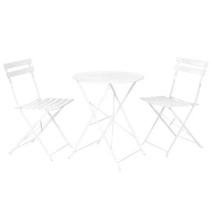 Cj Mesa Red 60+2 Cad Metal Branco Sira 732103-ldk LDK GARDEN