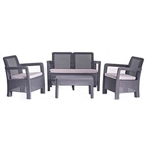 Conj Tarifa 2 Sofas+1 Mesa Preto 568189 - Allibert ALLIBERT