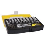 Conjunto Estojo Chave Caixa Cromo Vanadium 37 Peças  1/4  Flux