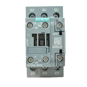 Contactor 3p 11kw 25a 24v Dc 1na+1nf 3rt2026-1bb40 SIEMENS