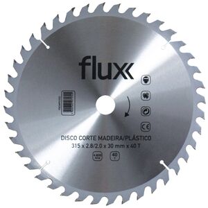 Disco Corte Madeira/Plástico 24D 185mm Flux