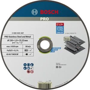 Disco Corte Metal/inox Pro 230x22,23x1,9 - Bosch BOSCH