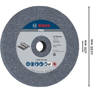 Disco Esmeril 150x20x20 Gbg35 G60 1609201650-bosch BOSCH