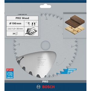 Disco Serra Circ Optiline 190x30 24 2608640615 BOSCH