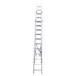 Escada Aluminio Tripla Degrau Quadrado 4,00mt Flux
