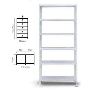 Estante 6prat 200x90x40 Branco - Teicocil TEICOCIL
