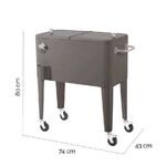 Frigorifico Nevera Vintage C/rod Gris 127388-ldk LDK GARDEN