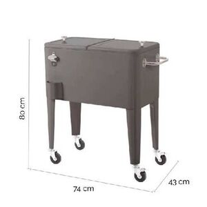 Frigorifico Nevera Vintage C/rod Gris 127388-ldk LDK GARDEN