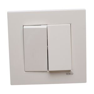 Interruptor Duplo Branco Karre Ref. 9096 VIKO by Panasonic