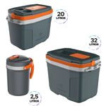 Kit Caixa Ter 32l+20l+2 Flip Top 2,5l Ver Termolar TERMOLAR