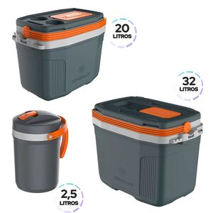 Kit Caixa Ter 32l+20l+2 Flip Top 2,5l Ver Termolar TERMOLAR
