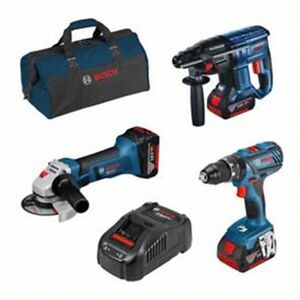 Kit GSB+GBH+GWS 18V+3 Baterias 4,0Ah 0615990M0U Bosch