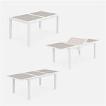 Mesa Al Exten Bco C/vid 135/270x90x74cm-ldk Garde LDK GARDEN