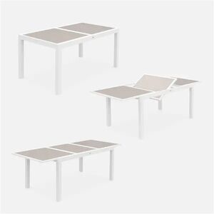 Mesa Al Exten Bco C/vid 135/270x90x74cm-ldk Garde LDK GARDEN