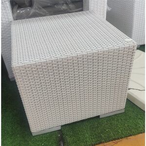 Mesa Apoio Jardim 5813 Rattan Branco Sem marca