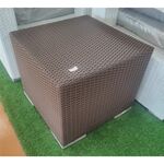 Mesa Apoio Jardim 5813 Rattan Castanho Sem marca