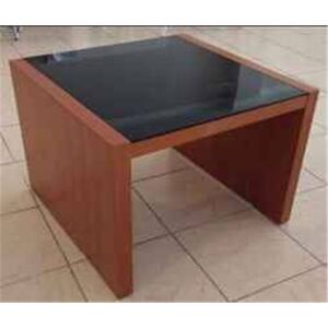 Mesa Apoio Melamina Cerejeira C/vidro 590x590x490 Sem marca