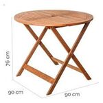 Mesa Mad 90x90x76 Kate Shorea N 82486 - Ldk Garde LDK GARDEN