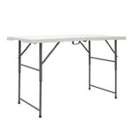 Mesa Rect Plegable 120x60x74cm 733052 Branco-ldk LDK GARDEN