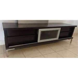Movel Tv 3p Melamina Wengue 1580x480x520 Sem marca