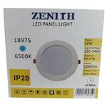Painel Led Interior Redondo Branco 12w 220v-240v 6500k ZENIT