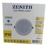 Painel Led Interior Redondo Branco 24w 220v-240v 6500k ZENIT