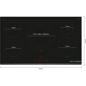 Placa Elect 90 Inducao S6 5p Preto Piv931hc1e- Bosch BOSCH