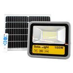 Projetor Led Solar 100w 6500k Com Fotocélula E Cont VIKSTARS