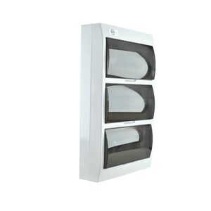 Quadro Plástico 36 Módulos Exterior Branco Com Porta Opa SBX