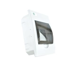 Quadro Plástico 6 Módulos Interior Branco Com Porta Opac SBX