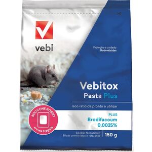 Raticida Vebitox Pasta Plus Vermelha 150gr VEBI
