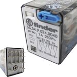 Relé 4 Inversores 7a Bobine 24vdc 55.34.9.024.0040 FINDER