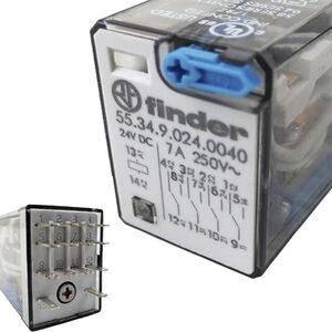 Relé 4 Inversores 7a Bobine 24vdc 55.34.9.024.0040 FINDER