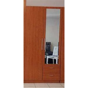 Roupeiro 2p Melamina Cerejeira 830x1970x530 Sem marca