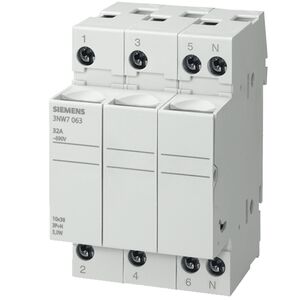 Seccionador Porta Fusíveis 10x38mm 3p 32a 3nw7033 SIEMENS
