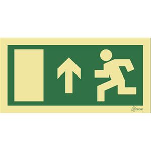 Sinal Emergencia Porta Saida Cima 200x100mm SINALUX
