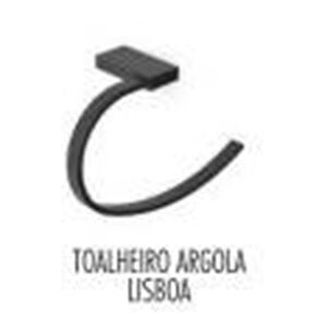 Toalheiro Argola Lisboa Preto - Afj AFJ