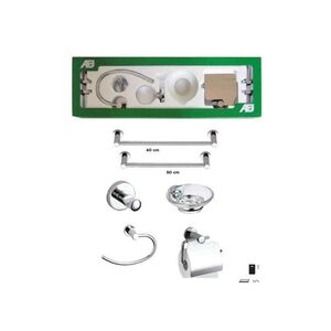 Toalheiro Kit Cromado Algarve - Afj AFJ