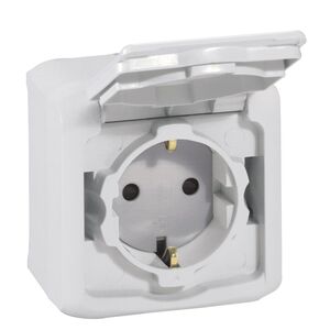Tomada 2p+t C/obt Forix Ip44 Cinz 782393 - Legrand LEGRAND