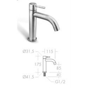 Torneira 1 Agua Banca Inox - Afj AFJ